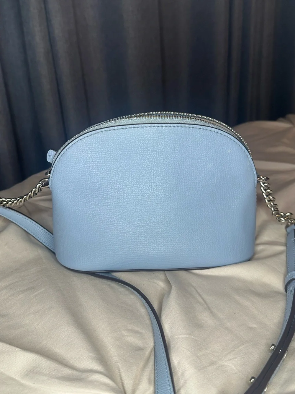 kate spade baby blue pebble leather crossbody bag
